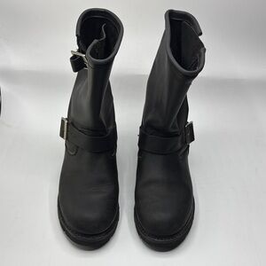 Men’s Element X Size 9 M Black Waterproof Leather Pull On Motorcycle Boots